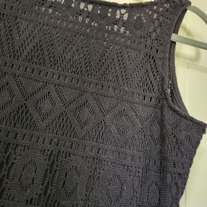 Aztec Tribal Black Lace Dress